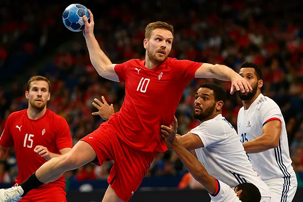 Men’s handball action
